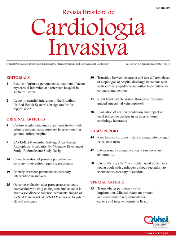 Go to journal home page - Revista Brasileira de Cardiologia Invasiva (English Edition)